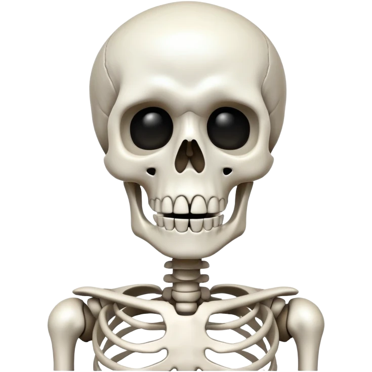 Shocked skeleton emoji