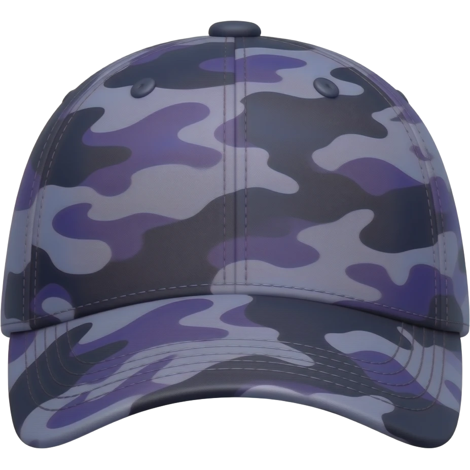 Dark purple camouflage hat emoji