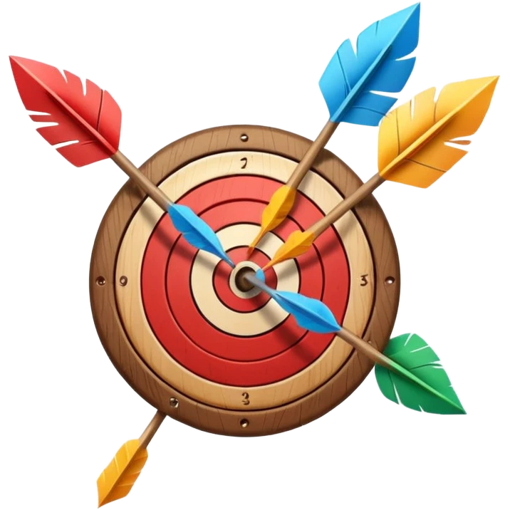 3 arrows at the center of a target emoji