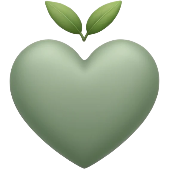 sage green heart emoji