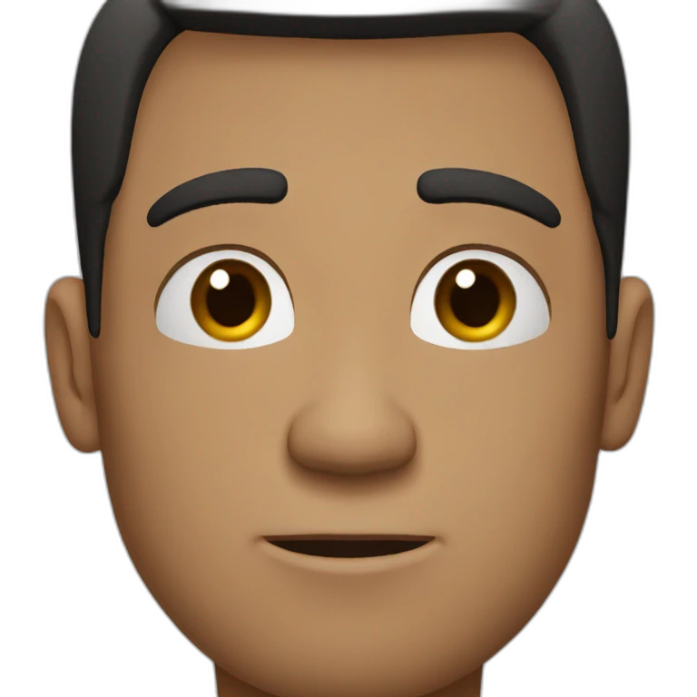 Guy with dark straight hair and big broken nose emoji
