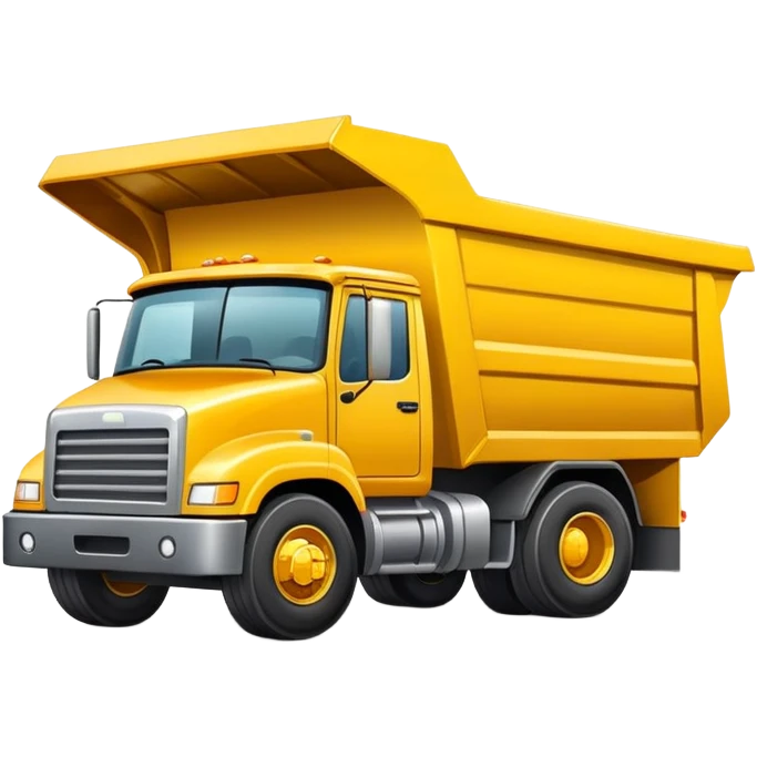 Dump truck with face winking emoji