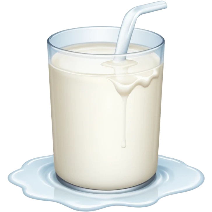 a small puddle of white and clear liquid emoji