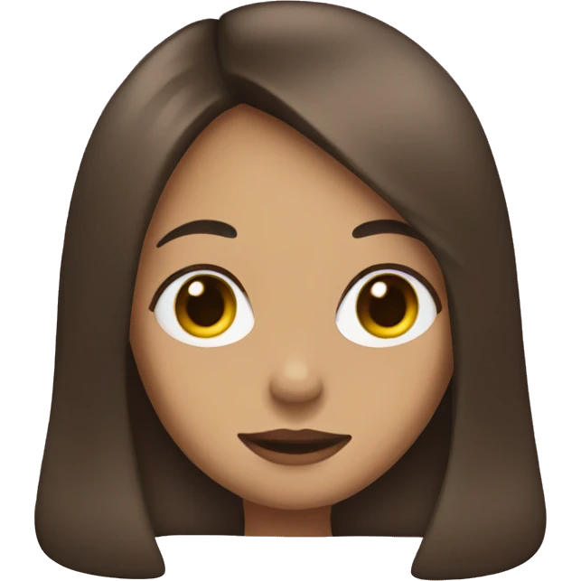 Girl with brunette hair peace sign emoji