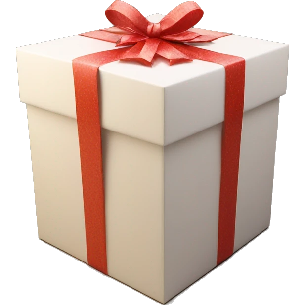 Beautiful Christmas gift box only bottom without cover emoji