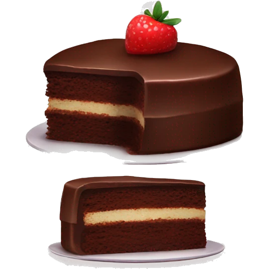 Chocolate cake ( one slice ) cute emoji
