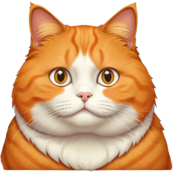 Obese, orange cat looking out of a framed window  emoji