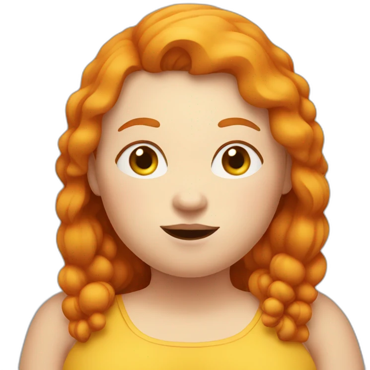 fat ginger girl emoji