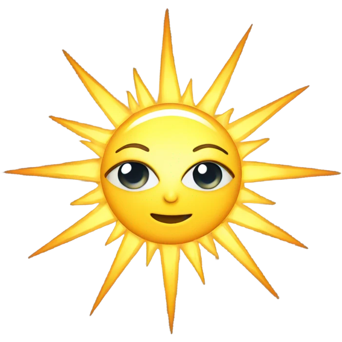 The sun with an eye emoji