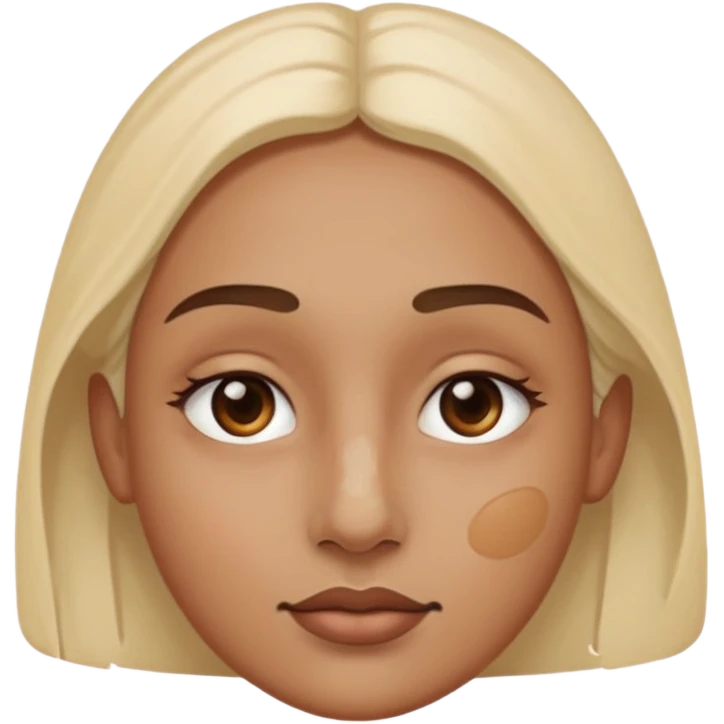 Paint on only nose, half body, ellipse face. emoji