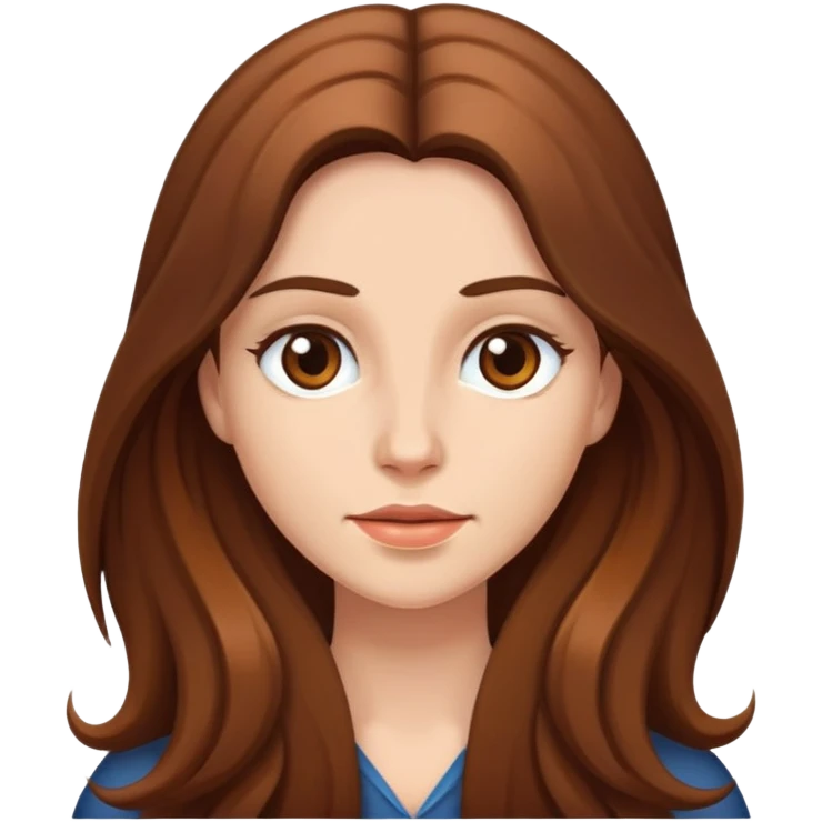 Woman with brown long hair  emoji