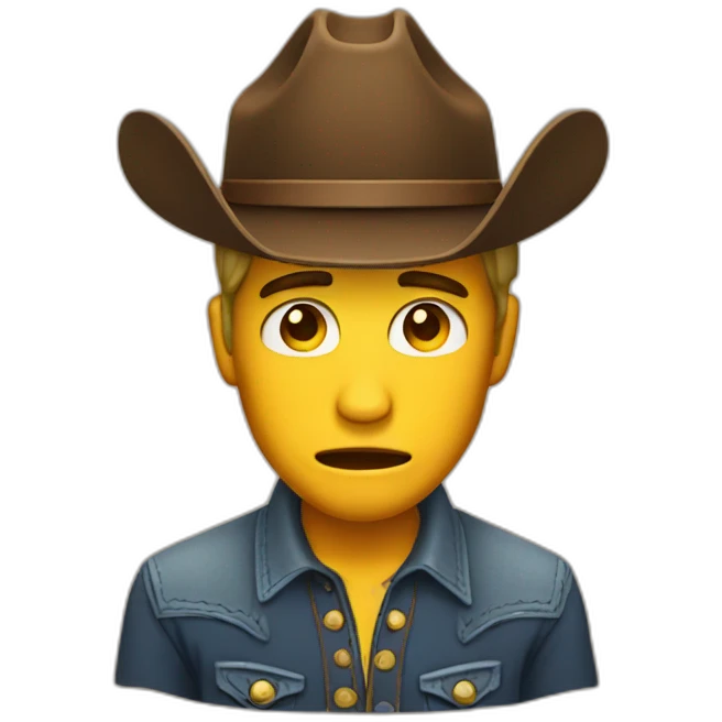 sobbing crying tears cowboy emoji