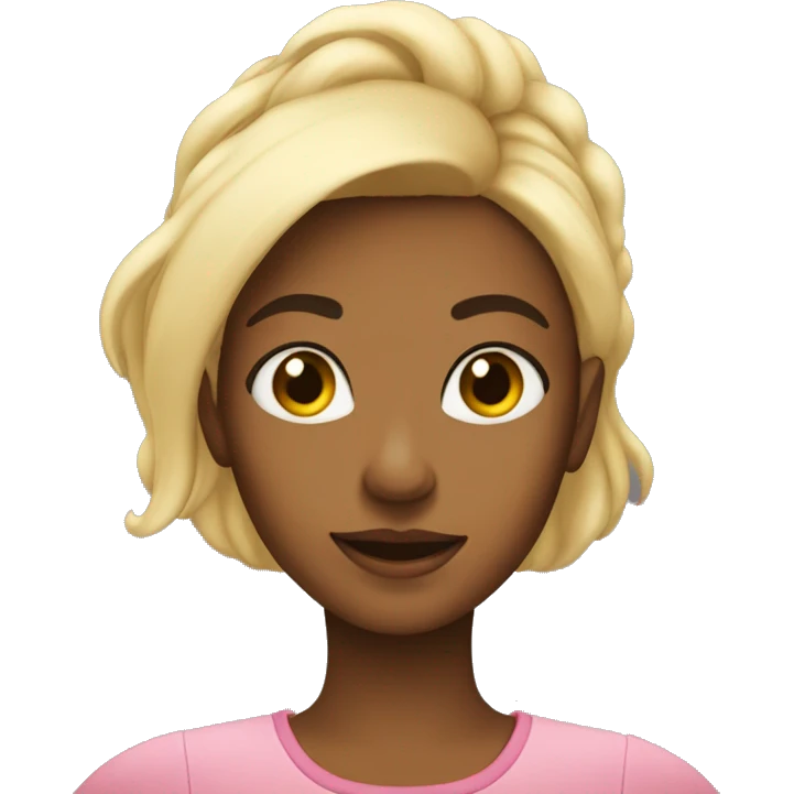 MENINA LOIRA FAZENDO SELFIE emoji