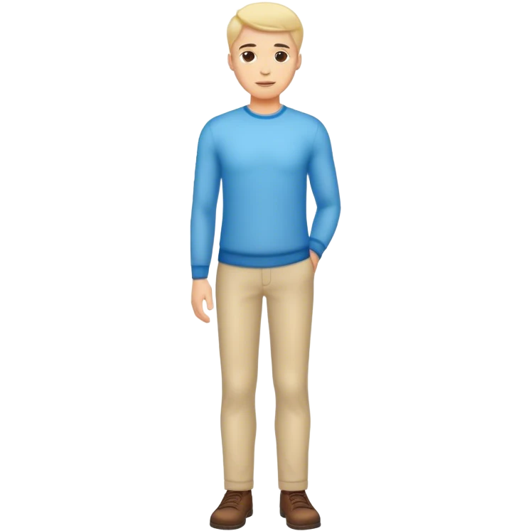 full body intelligent male human character emoji