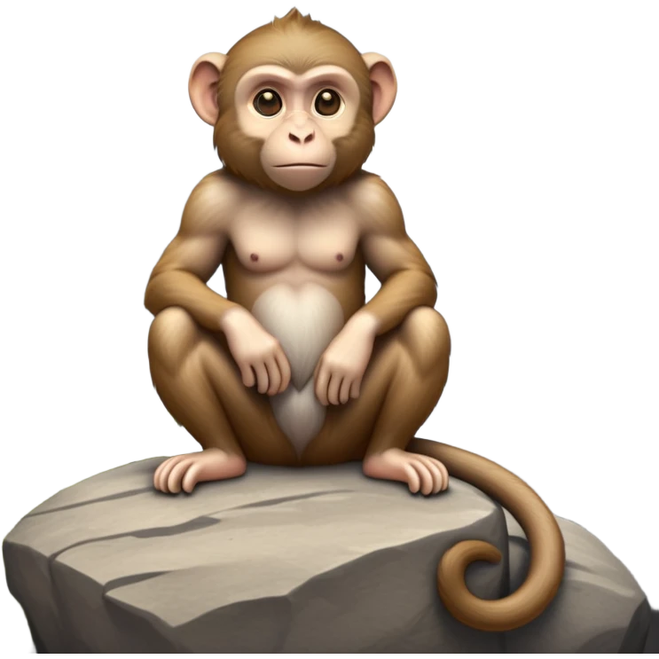 cinematic-macaque-realistic-full-body-sitting-emoji,-compact-muscular-frame-poised-on-a-rocky-outcrop,-short-curled-tail-resting-behind,-head-tilted-dramatically,-thick-dense-fur-in-warm-shades-of-brown-and-grey,-expressive-eyes-filled-with-intelligent-curiosity,-simplified-yet-realistic-focused-features,-highly-detailed,-glowing-with-an-almost-sarcastic-glow emoji