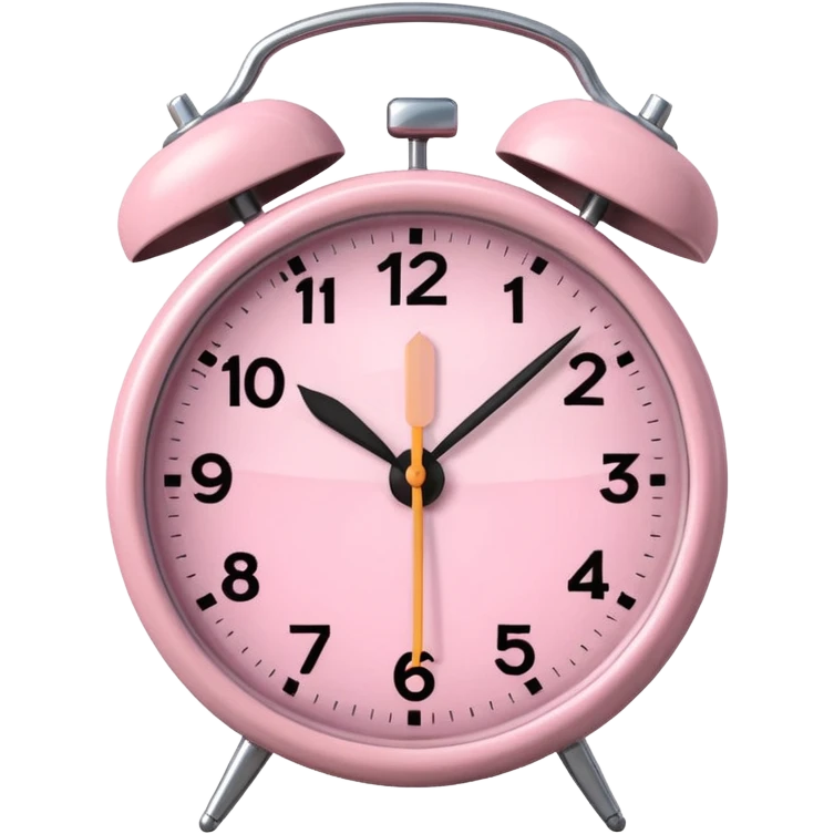 Please make me an alarm clock that will show six o'clock in the morning and make it in the style of ios 18.1 and aesthetic and the color is light pink emoji