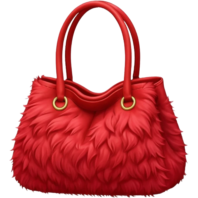 red fluffy bag emoji