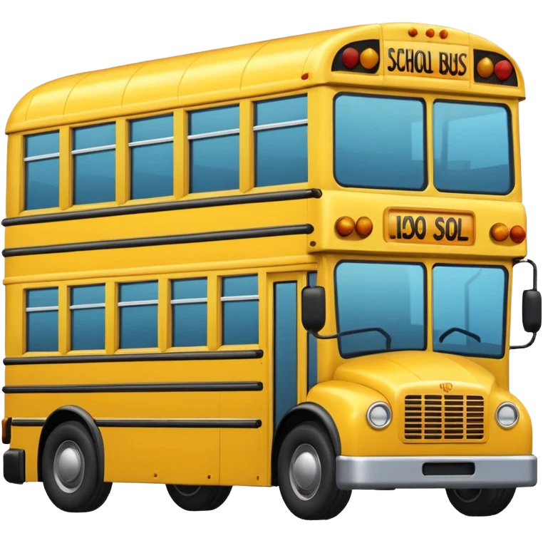school bus emoji