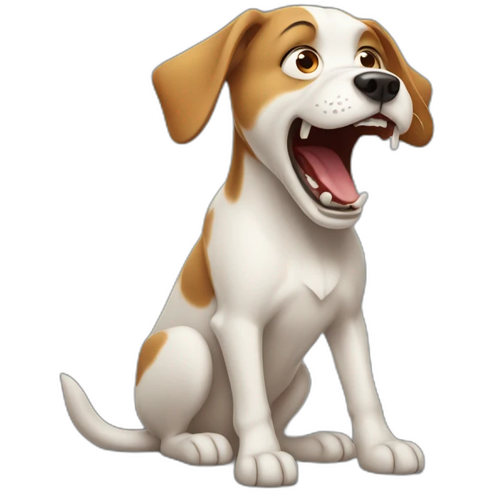screaming dog emoji