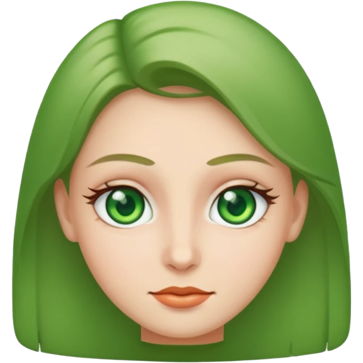 face with bright green eyes emoji