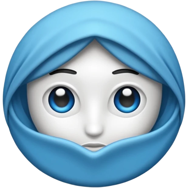 Beyaz tick dışı mavi emoji