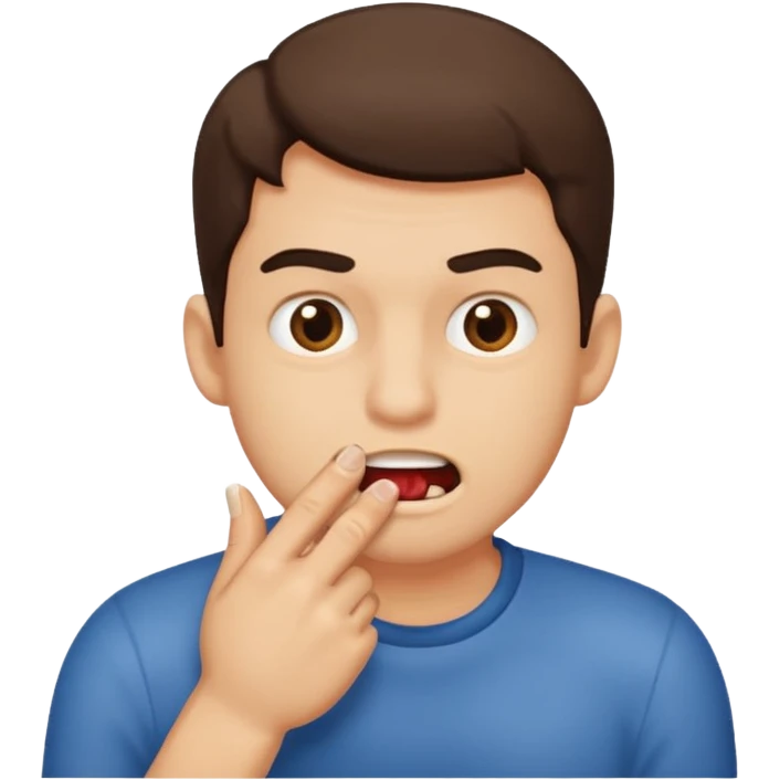 biting nail guy emoji