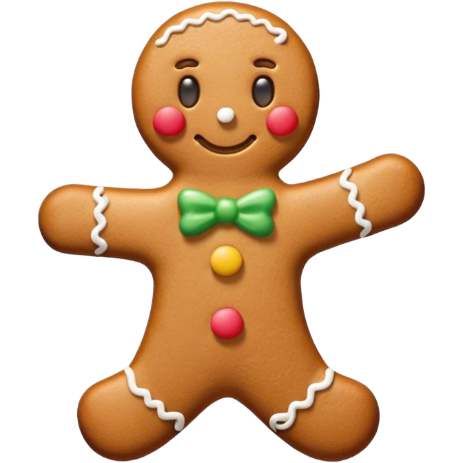 Gingerbread man emoji