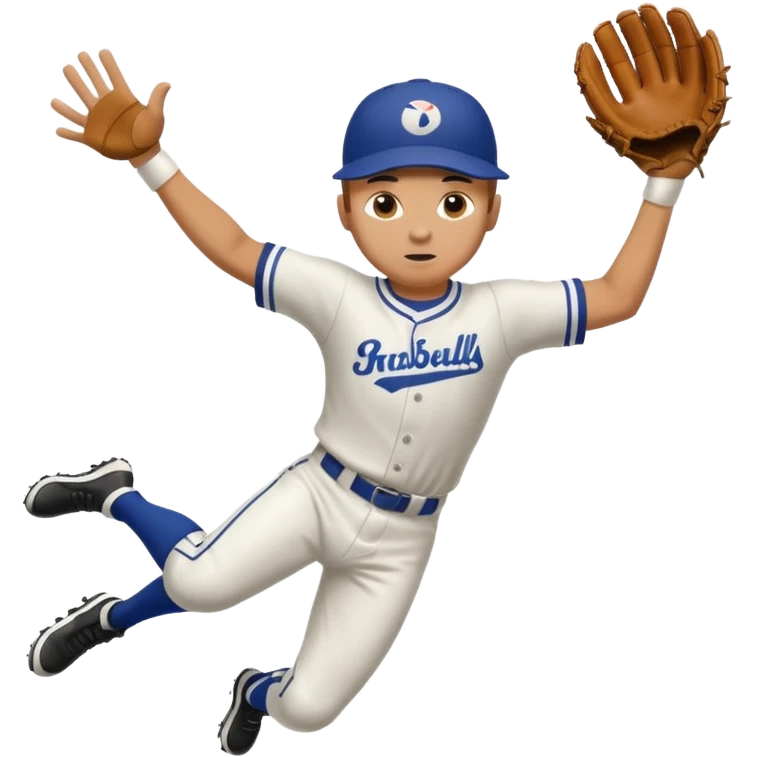 baseball player diving to catch the ball emoji
