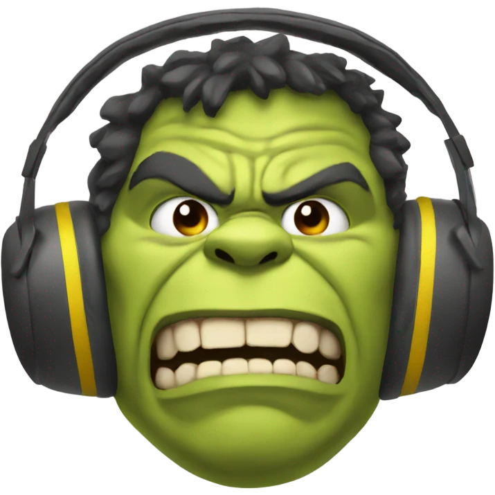 yellow Hulk ear muffs emoji