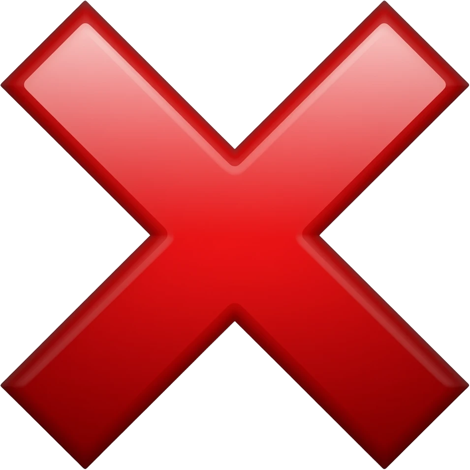 red x mark emoji