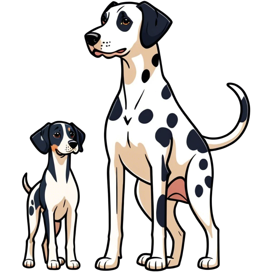 Dalmatian And Dobermann together emoji