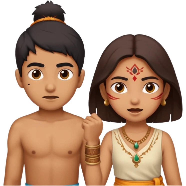 brother and sister fighting indian culture naughty  emoji