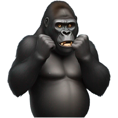Gorilla throwing up his hands in disbelief emoji