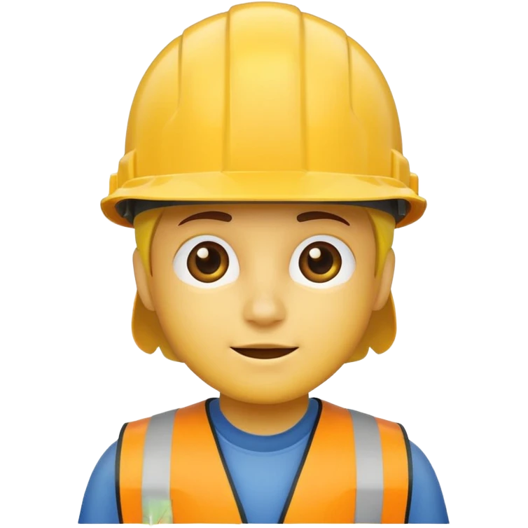 construction hat, front facing emoji