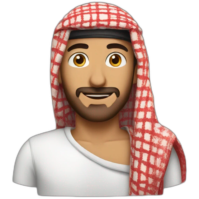 Arabian Man with red keffiyeh emoji