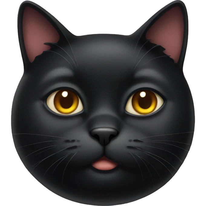 fat black cat emoji
