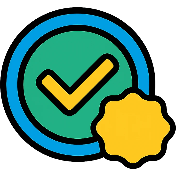 verified badge, checkmark in a circle, clean and recognizable emoji