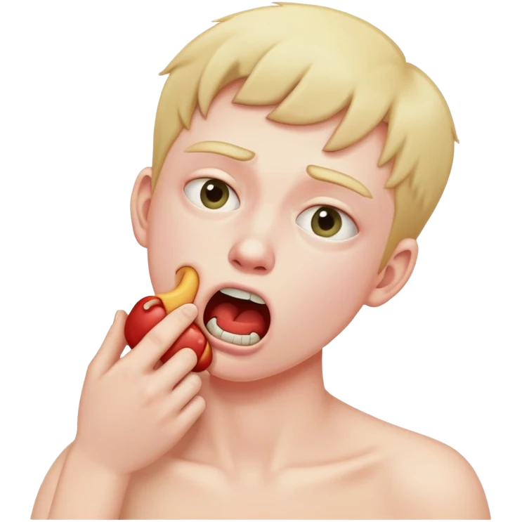 someone choking themselves  emoji