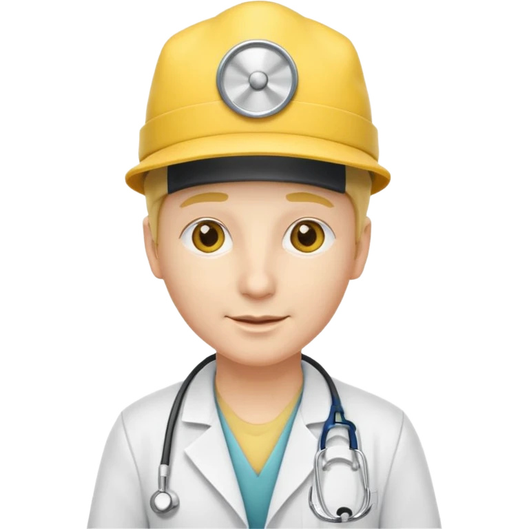 doctor with yellow hat emoji