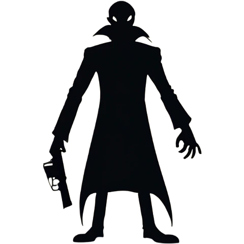 Nosferatu with Gun emoji