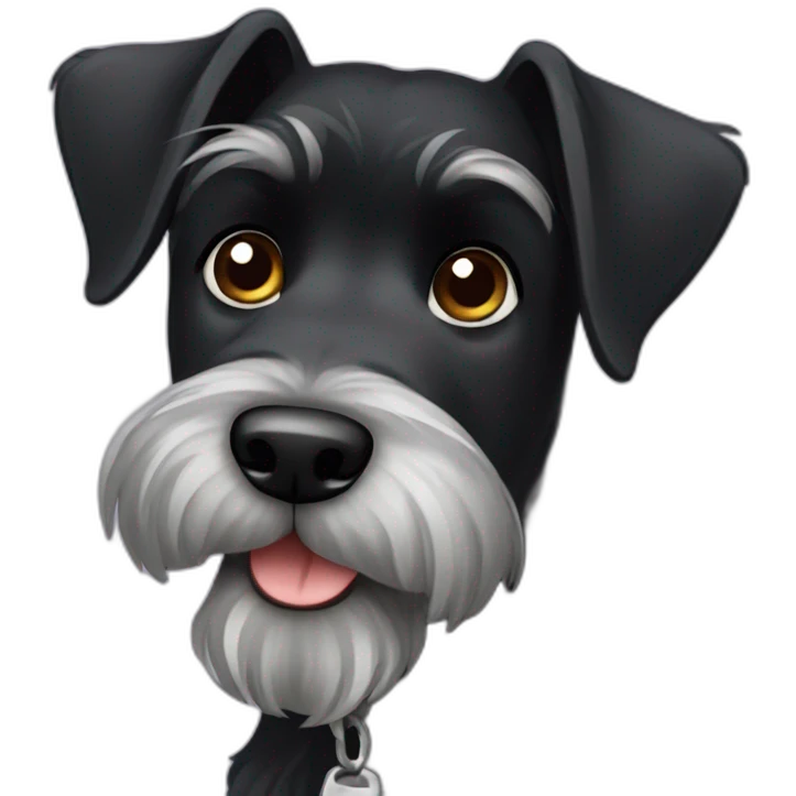Black schnauzer emoji