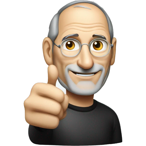 steve Jobs thums up emoji