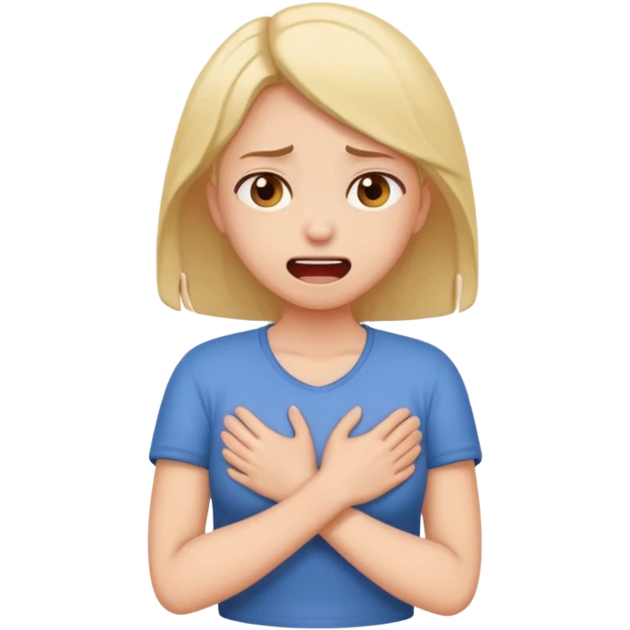 girl has hurt in back  emoji