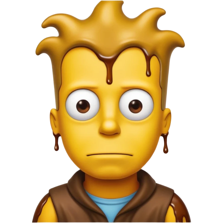 bart simpson covered in weird brown and yellow liquids and maybe some white too emoji