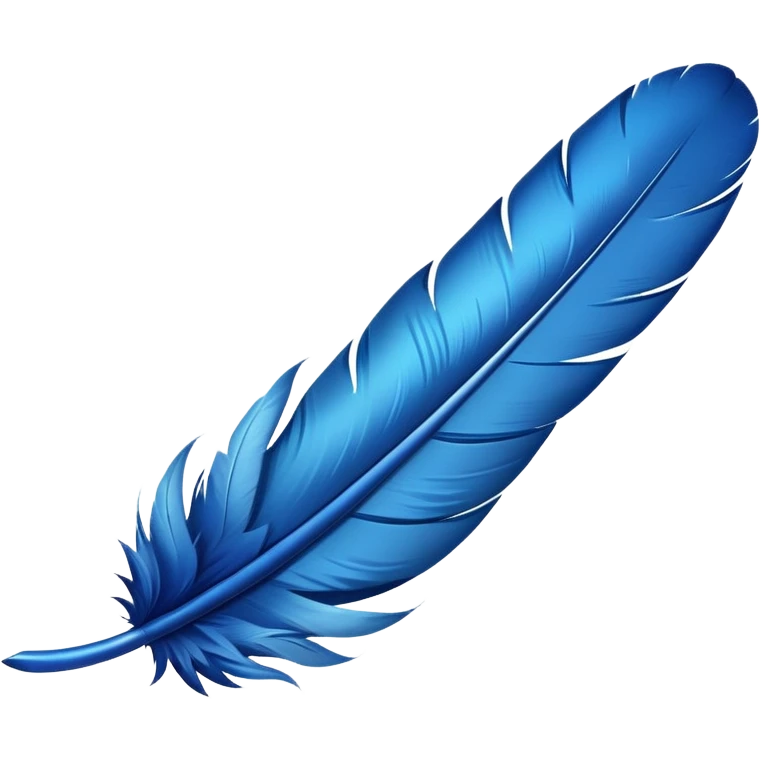 soaring blue feather emoji