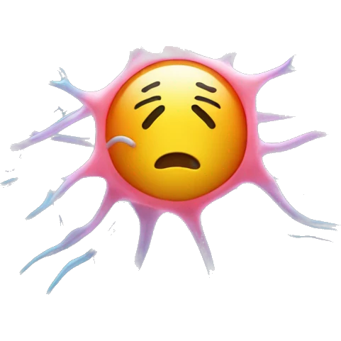 nerve cell with face emoji