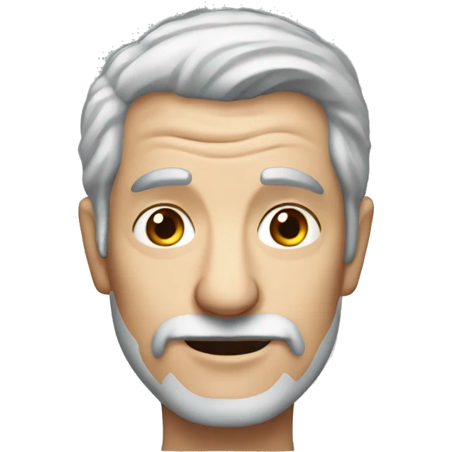 old man with grey hair and blue eyes emoji
