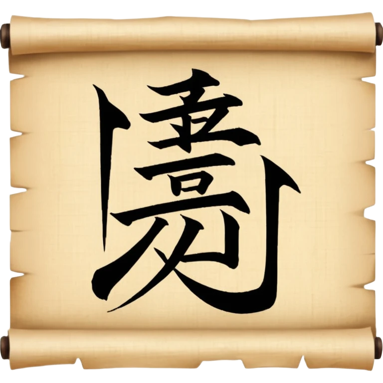 chinese Calligraphy on a papyrus emoji