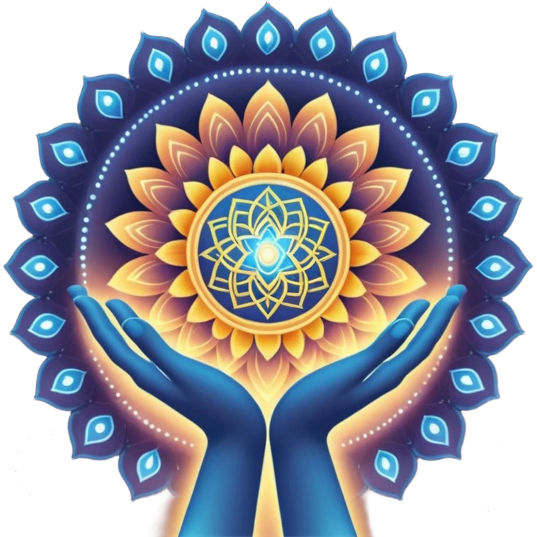 A divine abstract force creating humans through karma,
shown as a luminous cosmic hand made of light (not realistic),
forming a human figure from particles.
Hindu spiritual aura, sacred geometry, subtle mandala lines,

 
 emoji