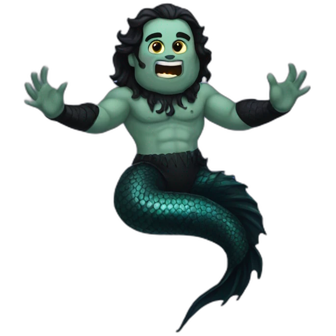 goth merman emoji